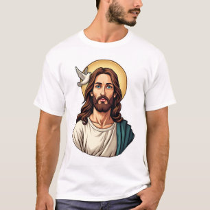 Jesus Duif Halo Vintage Gravure Shirt 2