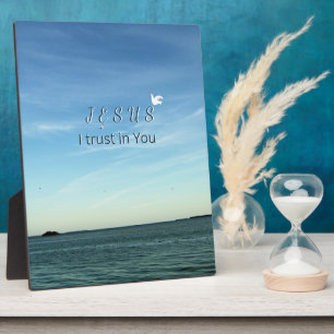 Jesus & Duif Serene Geloof Hemel Kunst Fotoplaat