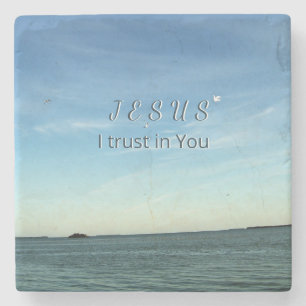 Jesus & Duif Zachte Hemelreflectie Stenen Onderzetter