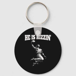 Jesus Dunking Meme Heaven Basketball Dunk Hij is R Sleutelhanger