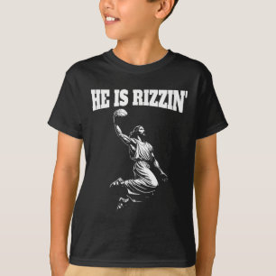 Jesus Dunking Meme Heaven Basketball Dunk Hij is R T-shirt
