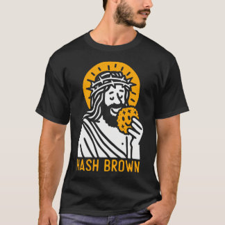 Jesus Eating Hash Browns - Christelijke religie T-shirt