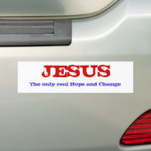JESUS echte hoop en verandering Bumpersticker (Op auto)