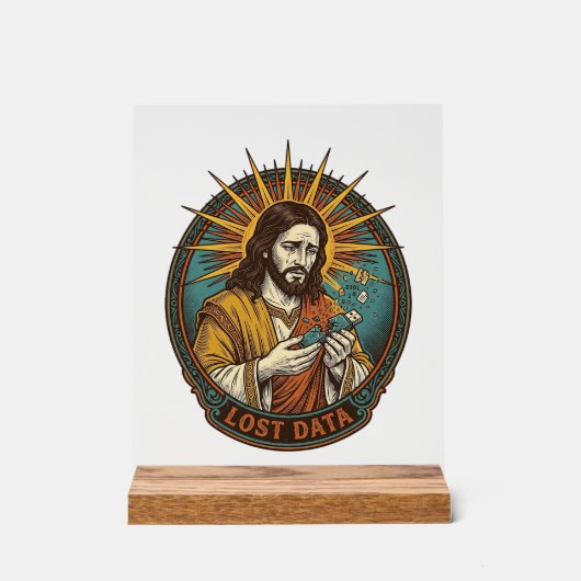 Jésus Écrasé Clé USB Perte de Données Humour_1 (Recto)