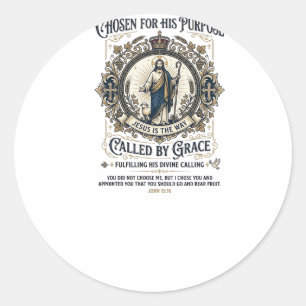 Jesus Elektricien Shirt Gebaseerd op Geloof Ontwer Ronde Sticker