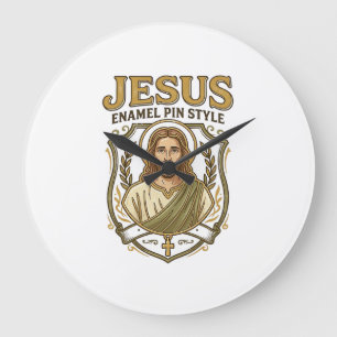 Jesus Emaille Speld Stijl Jesus Emaille Speld Chri Grote Klok