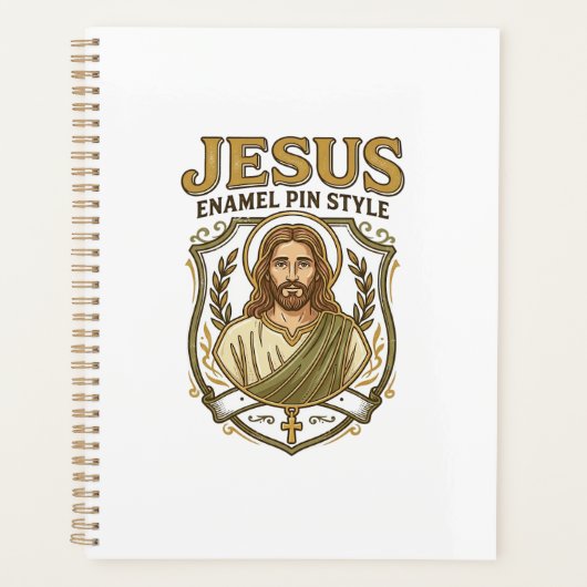 Jesus Emaille Speld Stijl Jesus Emaille Speld Chri Planner (Voorkant)