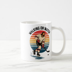 Jesus en Hockey - Retro Christelijk Religieus Hock Koffiemok