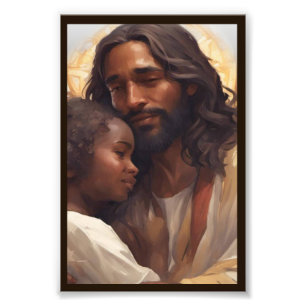 Jesus en Kind kunst Foto Afdruk