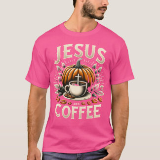 Jesus en koffie Inspirerende koffie Jezus Christus T-shirt
