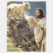 JESUS en LAMB Fleece Deken (Voorkant)