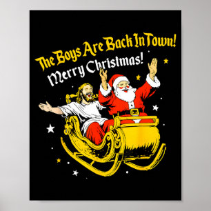 Jesus En Sinterklaas De Jongens Zijn Weer In De St Poster
