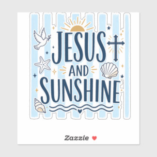 Jesus en Zonneschijn Sticker