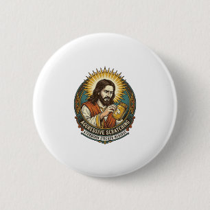 Jesus Ergert Stickerrestpapier Winkel  Ronde Button 5,7 Cm