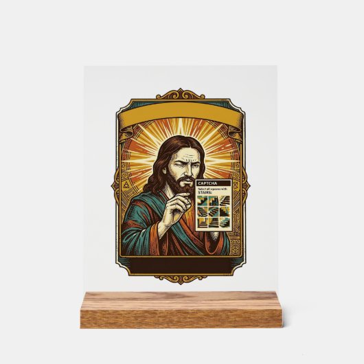 Jésus Escalier Flou Test Captcha Sécurité Tech Hum (Recto)