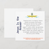 Jésus est la carte de témoin de réponse (Devant / Derrière)