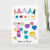 Jésus est la carte de vacances King (Devant)