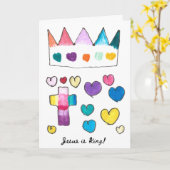 Jésus est la carte de vacances King (Fleur jaune)