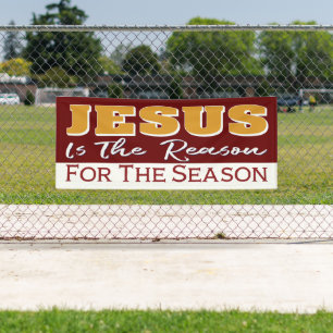 Jésus Est La Raison De La Bannière De Noël Chrétie