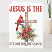 Jésus est la raison de la saison. Cartes de Noël. (Dos)