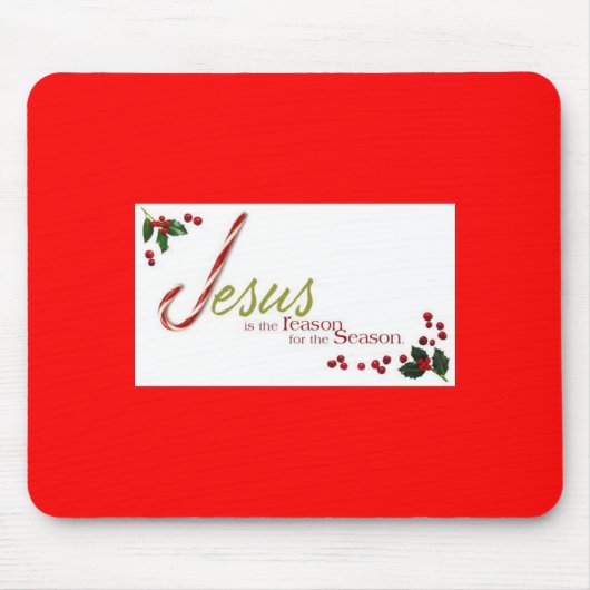 Jésus est la raison du tapis de souris de saison (Devant)