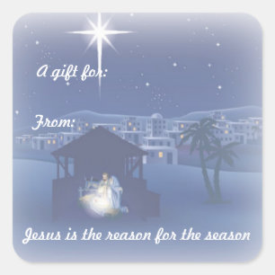 Jésus est la raison Nativité Étiquette de cadeau A