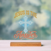 Jésus est la réponse Croix chrétienne Vector Desig (Neutre)