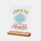Jésus est la réponse Croix chrétienne Vector Desig (Angle)