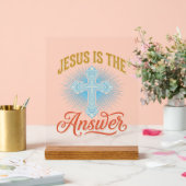 Jésus est la réponse Croix chrétienne Vector Desig (Mariage)