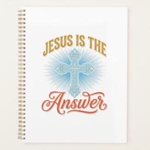 Jésus est la réponse Croix chrétienne Vector Desig