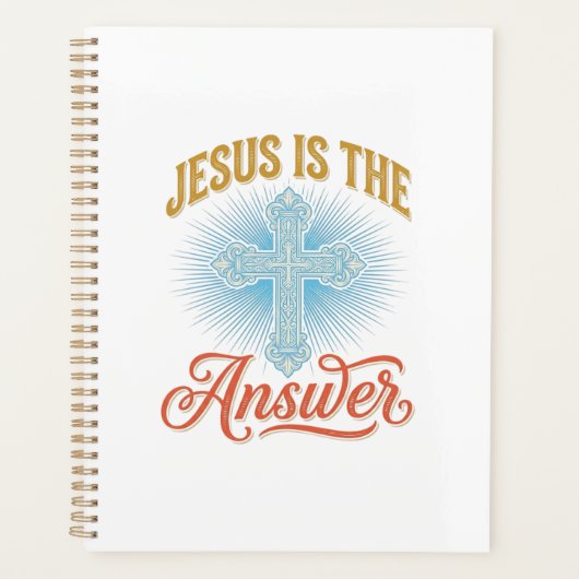 Jésus est la réponse Croix chrétienne Vector Desig (Devant)