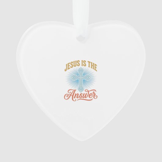 Jésus est la réponse Croix chrétienne Vector Desig (devant)