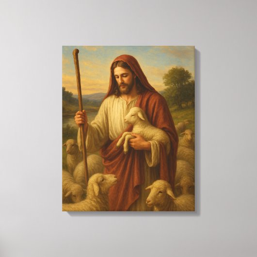 Jésus est la toile murale Shephard #2™ LDS (Recto)