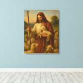 Jésus est la toile murale Shephard #2™ LDS (Insitu (Plancher de Bois))