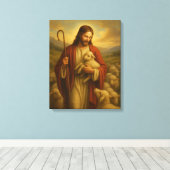 Jésus est la toile murale Shephard #3™ LDS (Insitu (Plancher de Bois))