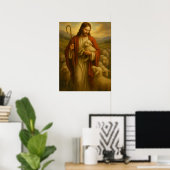 Jesus est le berger #3™ Affiche d'art mural LDS (Bureau à domicile)