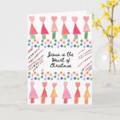 Jésus est le coeur de la carte de Noël (Fleur jaune)