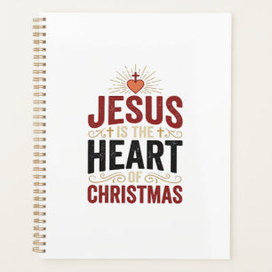 Jésus est le cœur du T-shirt vintage de Noël