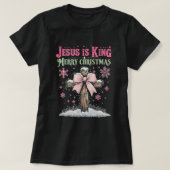 Jésus est le roi noir T-shirt Femmes Noël (Design devant)