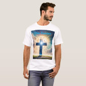 Jésus est le T-shirt masculin de la Croix du Centr (Devant entier)