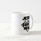 Jésus Est Mon Héros Café Mug (Devant droit)