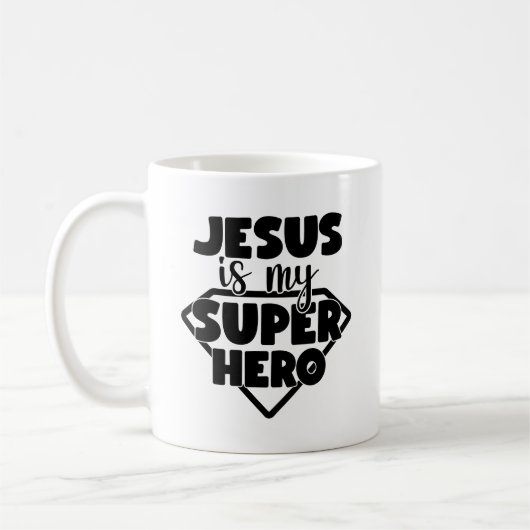 Jésus Est Mon Héros Café Mug (Gauche)