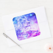 Jésus est mon roi | Sticker Lion de la foi chrétie (Enveloppe)
