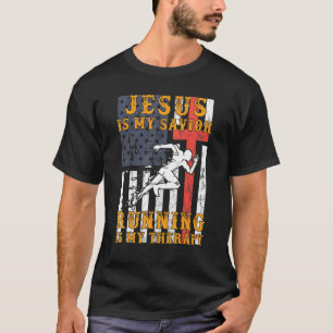Jésus Est Mon Sauveur Courir Est Mon Sweat - shirt