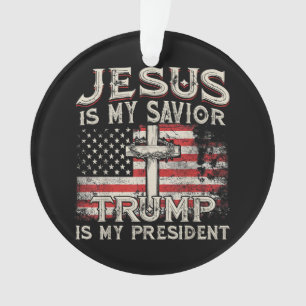 Jésus Est Mon Sauveur Trump Est Mon Président Amér