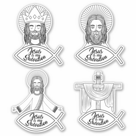 Jésus est mon sticker de set de salut (Devant)