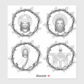 Jésus est mon sticker de set de salut (Feuille)
