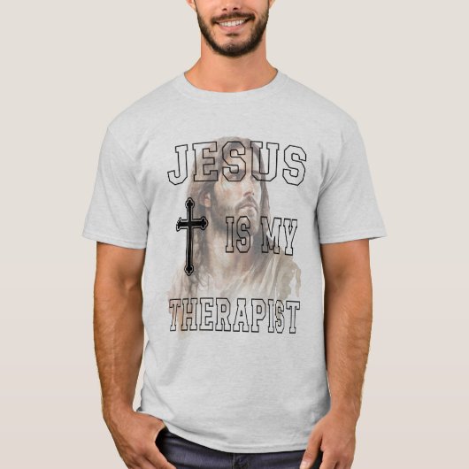 Jésus Est Mon Thérapeute T-shirt Classique (Devant)