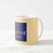 Jésus Est Sauveur Pale Jaune Chrétien Café Mug (Devant droit)