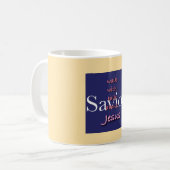 Jésus Est Sauveur Pale Jaune Chrétien Café Mug (Devant gauche)
